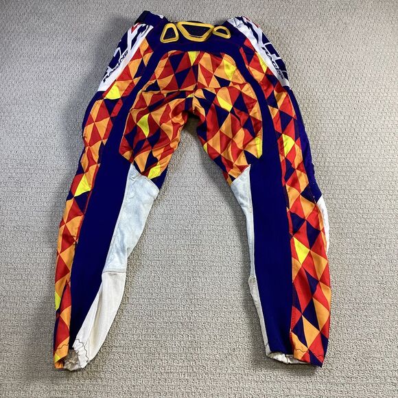 Fly Racing Kinetic Motocross Pants Adult Colorful Diamond Pattern Motorcycle - Picture 2 of 8